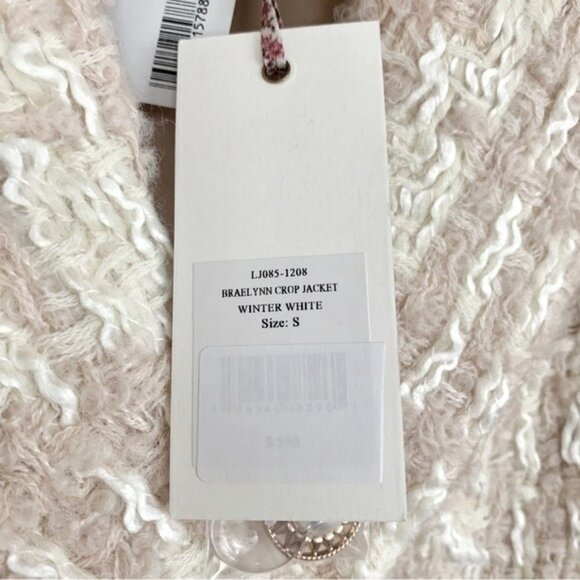 [🌟 PRICE FIRM] LoveShackFancy Puff-Shoulder Houndstooth Boucle Tweed Jacket - Picture 15 of 15